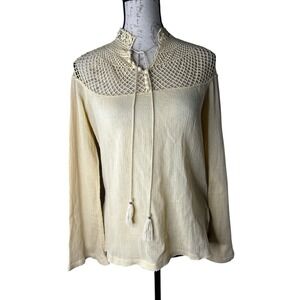 Free People On The Island Size Small Top Embroidered We The Free